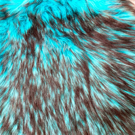 1 Yard Husky Print Long Pile Shaggy Faux Fur Fabric 60" Width