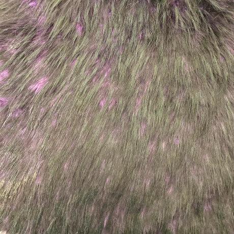 1 Yard Husky Print Long Pile Shaggy Faux Fur Fabric 60" Width