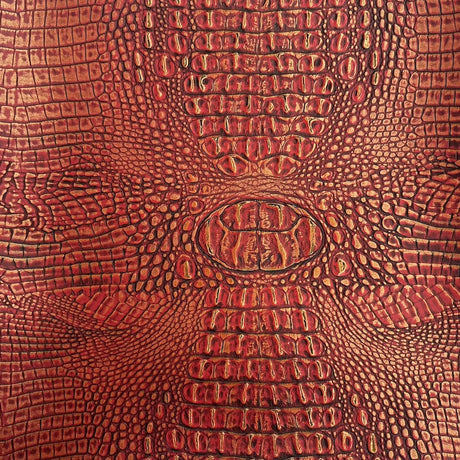 1 Yard Mugger Two Tone Gator Faux Leather Vinyl Fabric