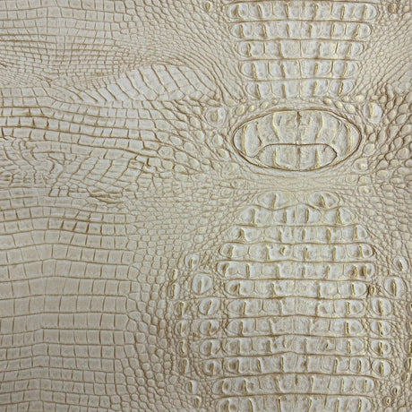 Mugger Two Tone Gator Vinyl Faux Leather Fabric, 56” Wide, for Handbags, Crafts & Upholstery