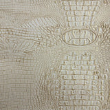 1 Yard Mugger Two Tone Gator Faux Leather Vinyl Fabric