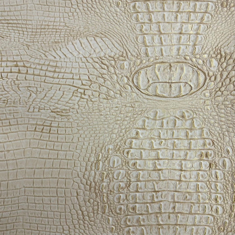 1 Yard Mugger Two Tone Gator Faux Leather Vinyl Fabric