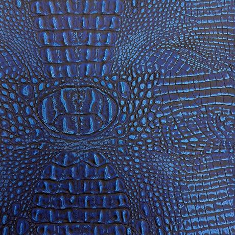 1 Yard Mugger Two Tone Gator Faux Leather Vinyl Fabric