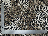 1 Yard ITY Knit Animal Print Fabric with Sequins Stretch Shiny Apparel Use 60 Inch Width