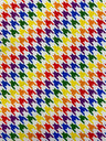 1 Yard Rainbow Houndstooth Stretch Spandex Fabric for Costumes and Activewear 58"/60" Width