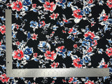 1 Yard Liverpool Knit Floral Print Fabric Textured Stretchy Apparel Material 60 Inch Width