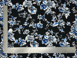 1 Yard Liverpool Knit Floral Print Fabric Textured Stretchy Apparel Material 60 Inch Width