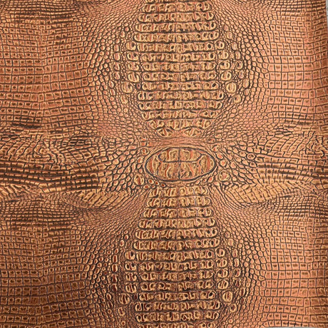 1 Yard Mugger Two Tone Gator Faux Leather Vinyl Fabric