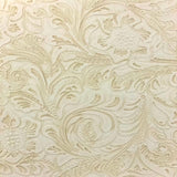 1 Yard Western Floral PU Faux Leather Vinyl Fabric 100% Polyurethane