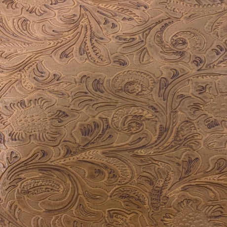 Floral Western Faux Leather PU Fabric 56” Wide Vinyl Material for Wallets, Crafts & Décor
