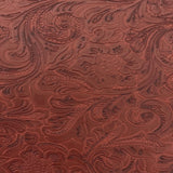 Floral Western Faux Leather PU Fabric 56” Wide Vinyl Material for Wallets, Crafts & Décor