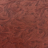 1 Yard Western Floral PU Faux Leather Vinyl Fabric 100% Polyurethane