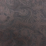 1 Yard Western Floral PU Faux Leather Vinyl Fabric 100% Polyurethane