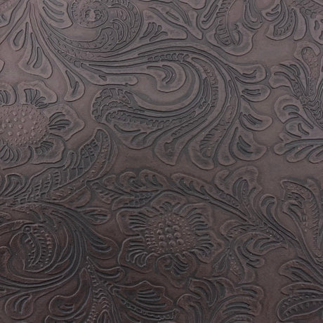 Floral Western Faux Leather PU Fabric 56” Wide Vinyl Material for Wallets, Crafts & Décor