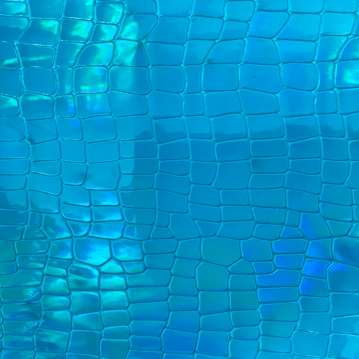 1 Yard Iridescent Faux Crocodile Vinyl Fabric 100% Polyester