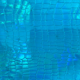 1 Yard Iridescent Faux Crocodile Vinyl Fabric 100% Polyester