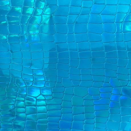 1 Yard Iridescent Faux Crocodile Vinyl Fabric 100% Polyester