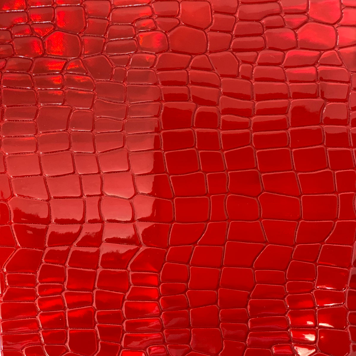 1 Yard Iridescent Faux Crocodile Vinyl Fabric 100% Polyester