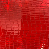 1 Yard Iridescent Faux Crocodile Vinyl Fabric 100% Polyester