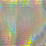 1 Yard Iridescent Faux Crocodile Vinyl Fabric 100% Polyester