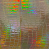 1 Yard Iridescent Faux Crocodile Vinyl Fabric 100% Polyester