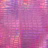 1 Yard Iridescent Faux Crocodile Vinyl Fabric 100% Polyester