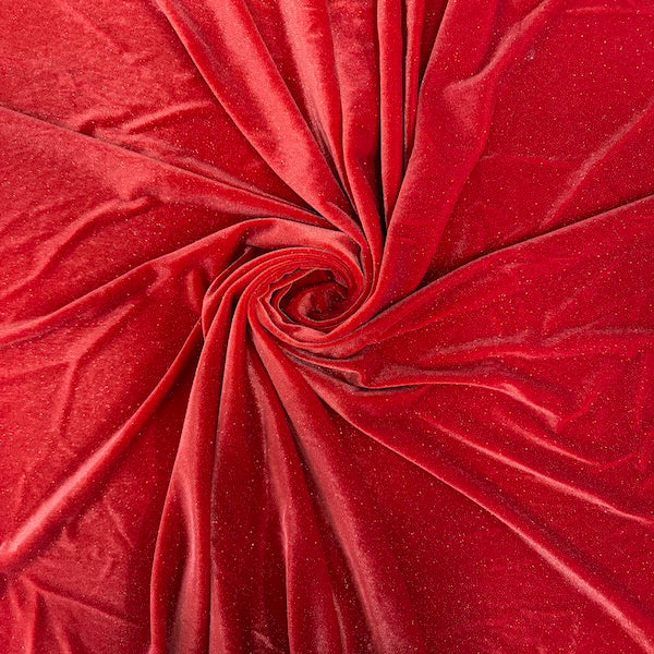 1 Yard Stretch Glitter Velvet Spandex Fabric 60" Wide Soft Shine Fabric for Cosplay & Crafts