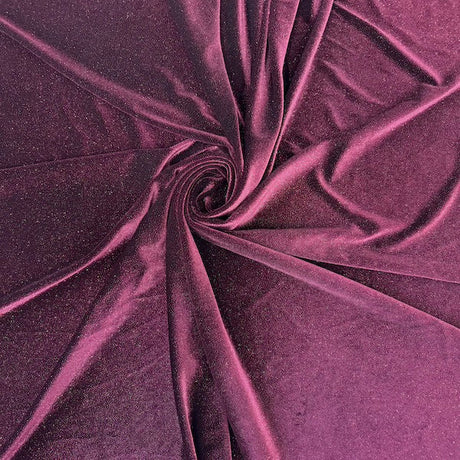 1 Yard Stretch Glitter Velvet Spandex Fabric 60" Wide Soft Shine Fabric for Cosplay & Crafts