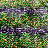 1 Yard Multicolor Rainbow Leopard Print Faux Fur Fabric