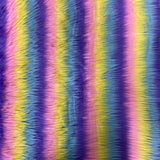 1 Yard Striking Striped Long Pile Faux Fur Fabric 58"/60" Width