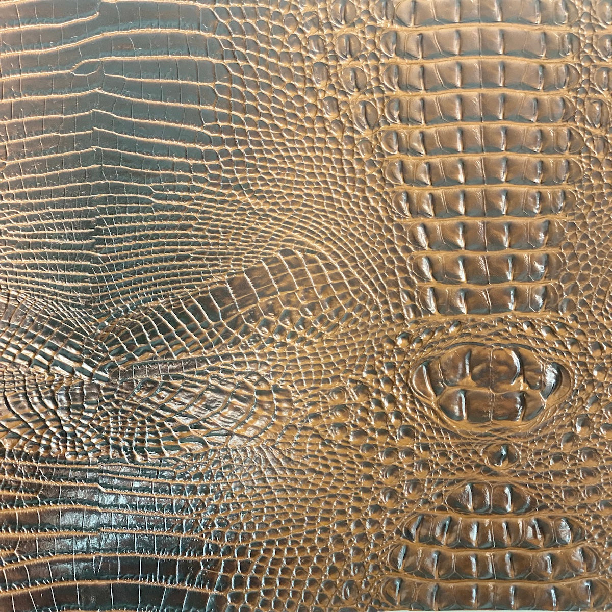 1 Yard Amazon 3D Embossed Gator Faux Leather Vinyl Fabric