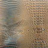 1 Yard Amazon 3D Embossed Gator Faux Leather Vinyl Fabric