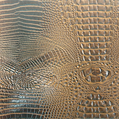 1 Yard Amazon 3D Embossed Gator Faux Leather Vinyl Fabric