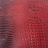 1 Yard Amazon 3D Embossed Gator Faux Leather Vinyl Fabric