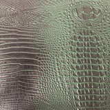 3D Embossed Gator Faux Leather Vinyl Fabric 56" Wide, Heavyweight Upholstery & Décor