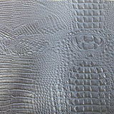 3D Embossed Gator Faux Leather Vinyl Fabric 56" Wide, Heavyweight Upholstery & Décor