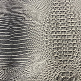 3D Embossed Gator Faux Leather Vinyl Fabric 56" Wide, Heavyweight Upholstery & Décor