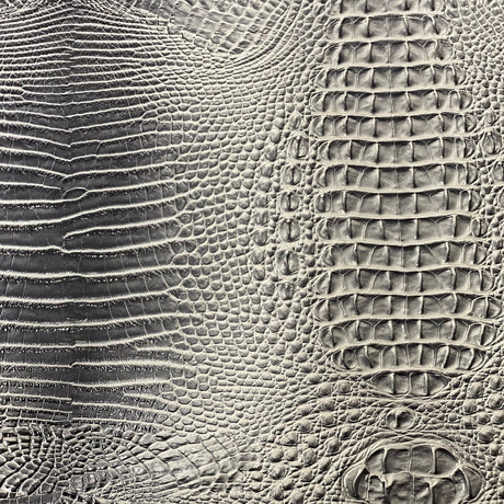 3D Embossed Gator Faux Leather Vinyl Fabric 56" Wide, Heavyweight Upholstery & Décor