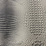 1 Yard Amazon 3D Embossed Gator Faux Leather Vinyl Fabric
