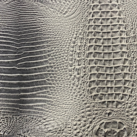 1 Yard Amazon 3D Embossed Gator Faux Leather Vinyl Fabric