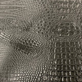 1 Yard Amazon 3D Embossed Gator Faux Leather Vinyl Fabric