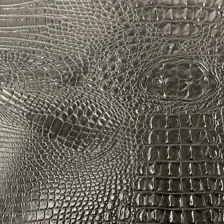 1 Yard Amazon 3D Embossed Gator Faux Leather Vinyl Fabric