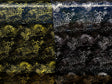 New Holographic Snakeskin Design Foil Nylon Spandex Fabric - Yellow, White, 58 To 60 Inches Wide