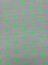 1 Yard Lilac and Green Star Print Spandex Fabric Four Way Stretch 58"/60" Width