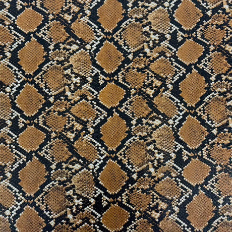 1 Yard Caicos Snake Skin Faux Leather Vinyl Fabric 100% PVC