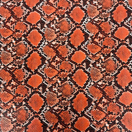 1 Yard Caicos Snake Skin Faux Leather Vinyl Fabric 100% PVC