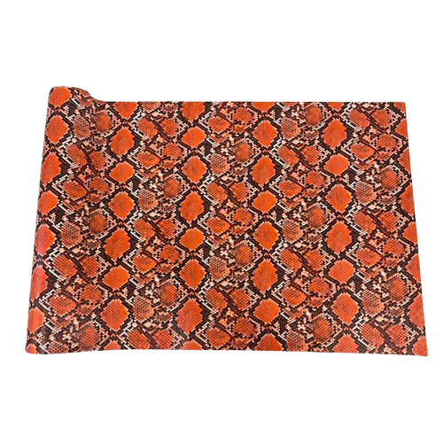 Snake Skin Faux Leather Vinyl Fabric Caicos Style, 54” Wide, Felt Backing for Handbags, Crafts & Décor