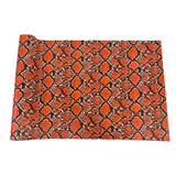 Snake Skin Faux Leather Vinyl Fabric Caicos Style, 54” Wide, Felt Backing for Handbags, Crafts & Décor