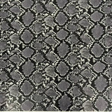 Snake Skin Faux Leather Vinyl Fabric Caicos Style, 54” Wide, Felt Backing for Handbags, Crafts & Décor