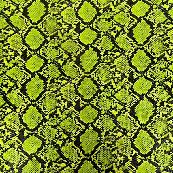 Snake Skin Faux Leather Vinyl Fabric Caicos Style, 54” Wide, Felt Backing for Handbags, Crafts & Décor